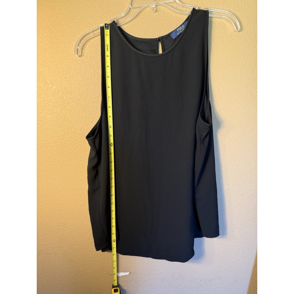 Polo Ralph Lauren Classic Black Tank Top Sleeveless Lightweight Classy Size 14 - Picture 8 of 8